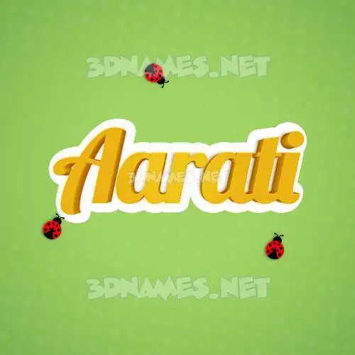 aarati in Ladybugs style - 3D name wallpaper