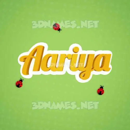 aariya in Ladybugs style - 3D name wallpaper