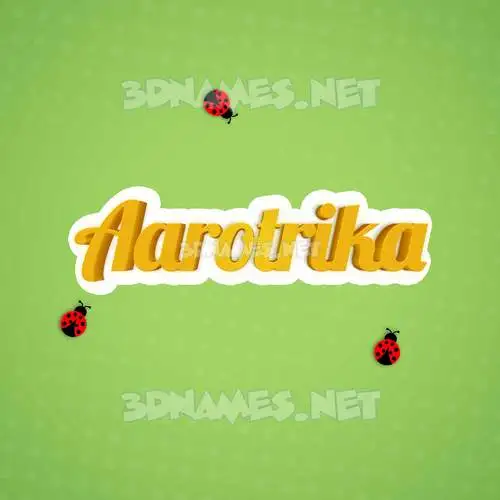 aarotrika in Ladybugs style - 3D name wallpaper