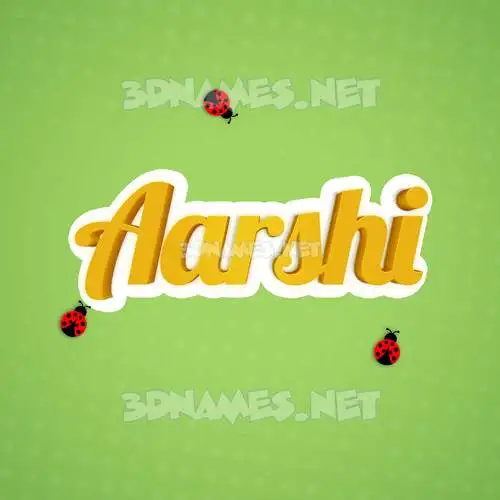 aarshi in Ladybugs style - 3D name wallpaper