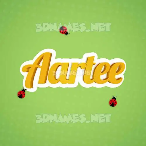 aartee in Ladybugs style - 3D name wallpaper