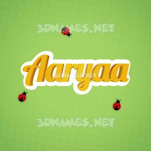 aaryaa in Ladybugs style - 3D name wallpaper