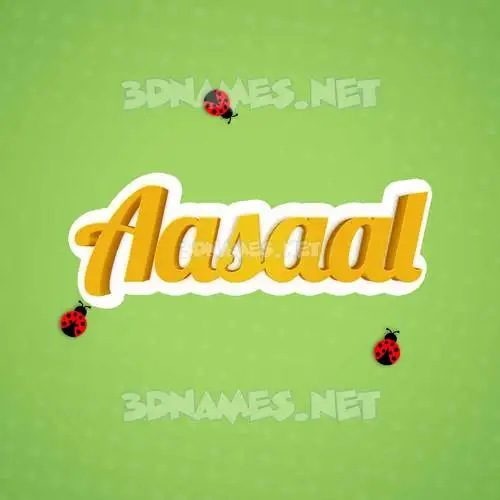 aasaal in Ladybugs style - 3D name wallpaper
