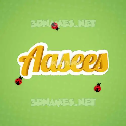 aasees in Ladybugs style - 3D name wallpaper