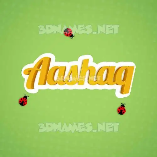 aashaq in Ladybugs style - 3D name wallpaper