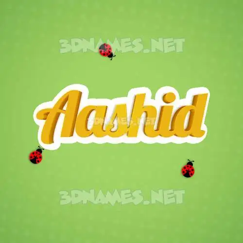 aashid in Ladybugs style - 3D name wallpaper