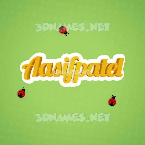 aasifpatel in Ladybugs style - 3D name wallpaper