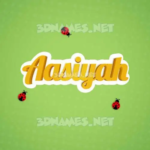 aasiyah in Ladybugs style - 3D name wallpaper