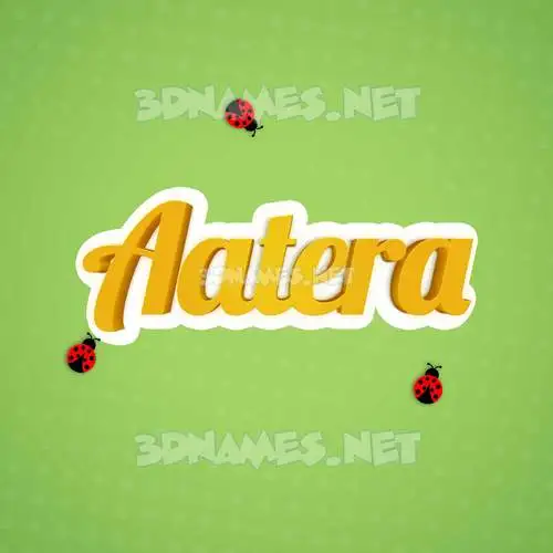 aatera in Ladybugs style - 3D name wallpaper