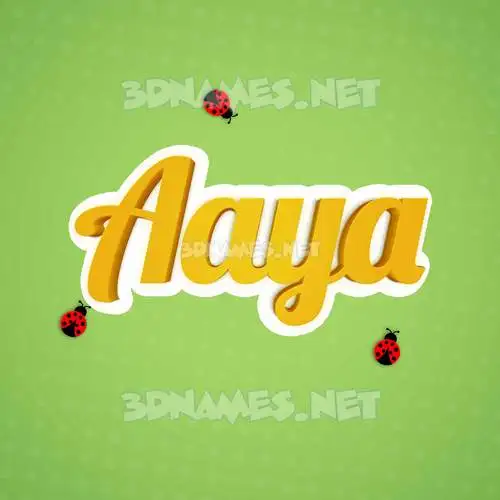 aaya in Ladybugs style - 3D name wallpaper