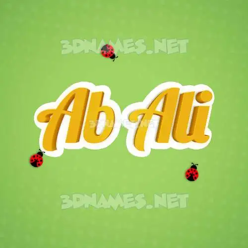 ab ali in Ladybugs style - 3D name wallpaper