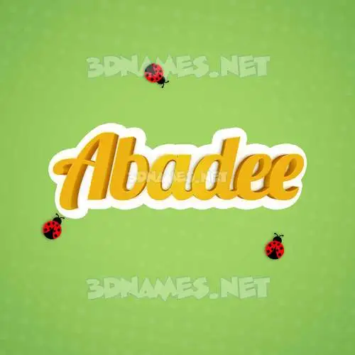 abadee in Ladybugs style - 3D name wallpaper abadee in Ladybugs style - 3D name wallpaper