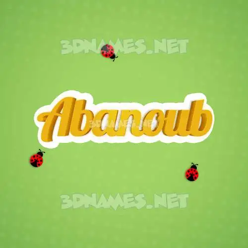abanoub in Ladybugs style - 3D name wallpaper abanoub in Ladybugs style - 3D name wallpaper