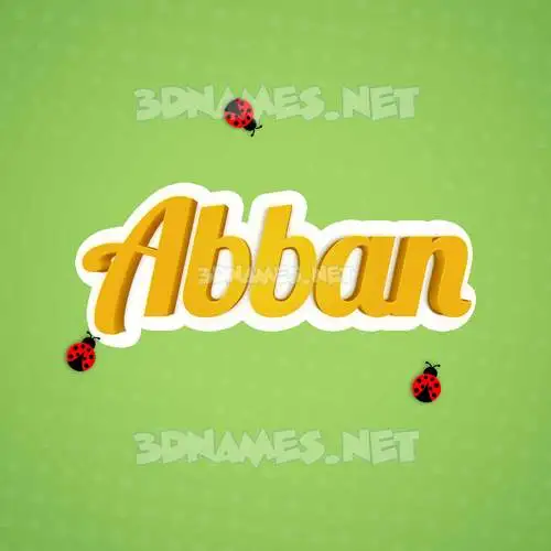 abban in Ladybugs style - 3D name wallpaper