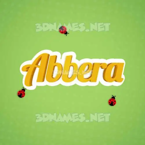 abbera in Ladybugs style - 3D name wallpaper
