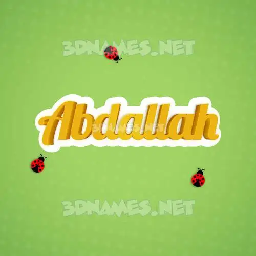 abdallah in Ladybugs style - 3D name wallpaper