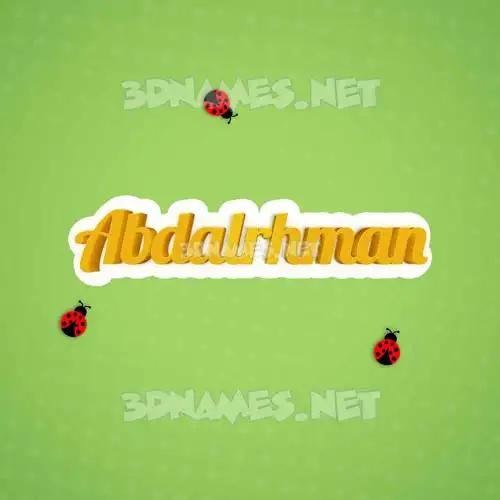 abdalrhman in Ladybugs style - 3D name wallpaper