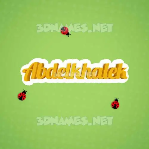 abdelkhalek in Ladybugs style - 3D name wallpaper