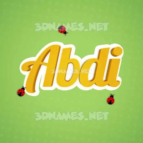 abdi in Ladybugs style - 3D name wallpaper