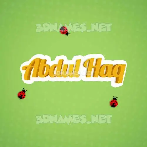abdul haq in Ladybugs style - 3D name wallpaper