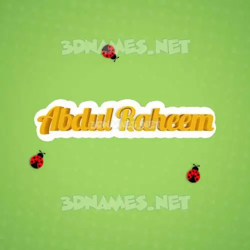 abdul raheem in Ladybugs style - 3D name wallpaper abdul raheem in Ladybugs style - 3D name wallpaper