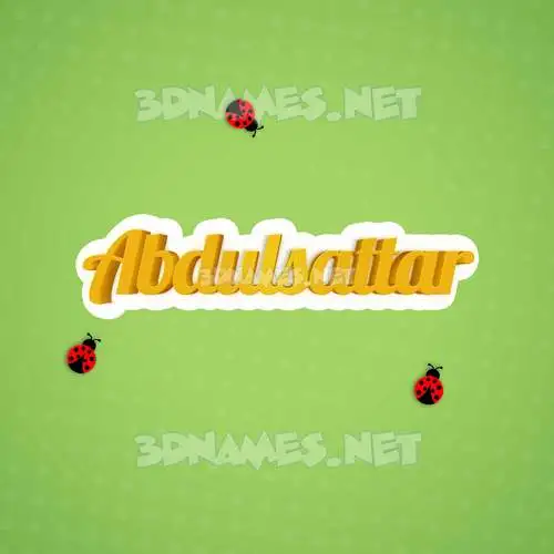 abdulsattar in Ladybugs style - 3D name wallpaper