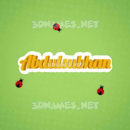 abdulsubhan in Ladybugs style - 3D name wallpaper abdulsubhan in Ladybugs style - 3D name wallpaper