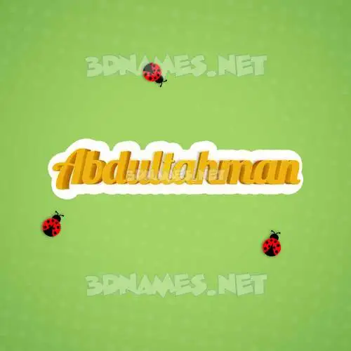 abdultahman in Ladybugs style - 3D name wallpaper abdultahman in Ladybugs style - 3D name wallpaper