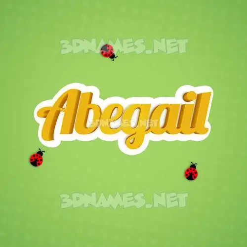 abegail in Ladybugs style - 3D name wallpaper