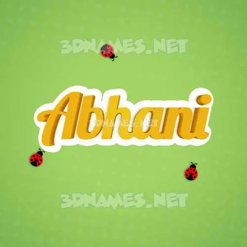 abhani in Ladybugs style - 3D name wallpaper