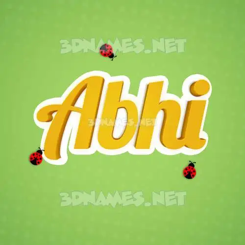 abhi in Ladybugs style - 3D name wallpaper