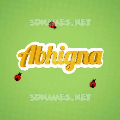abhigna in Ladybugs style - 3D name wallpaper