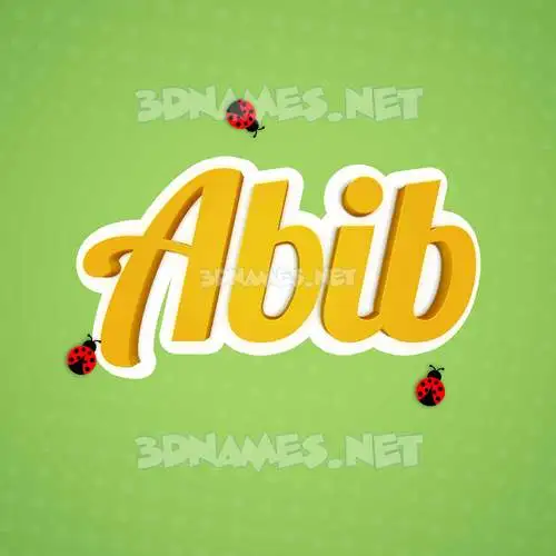 abib in Ladybugs style - 3D name wallpaper