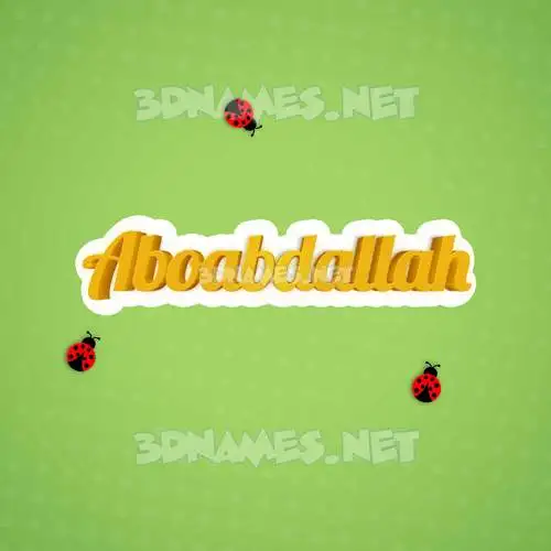 aboabdallah in Ladybugs style - 3D name wallpaper