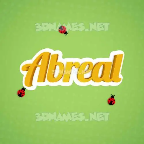 abreal in Ladybugs style - 3D name wallpaper