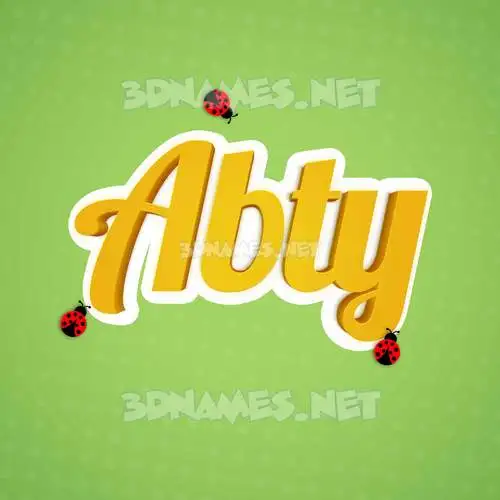 abty in Ladybugs style - 3D name wallpaper
