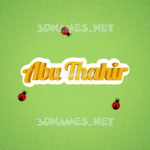 abu thahir in Ladybugs style - 3D name wallpaper