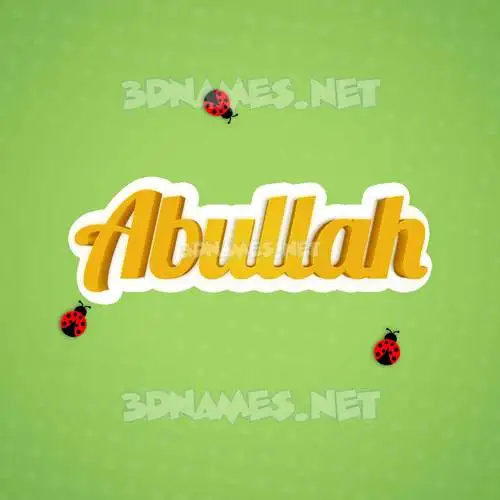 abullah in Ladybugs style - 3D name wallpaper