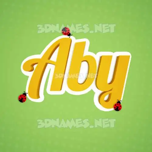 aby in Ladybugs style - 3D name wallpaper