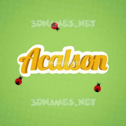 acalson in Ladybugs style - 3D name wallpaper
