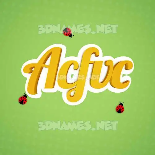 acfvc in Ladybugs style - 3D name wallpaper