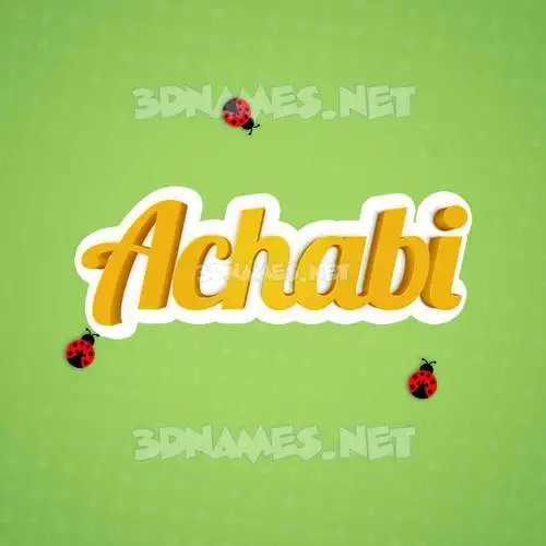 achabi in Ladybugs style - 3D name wallpaper