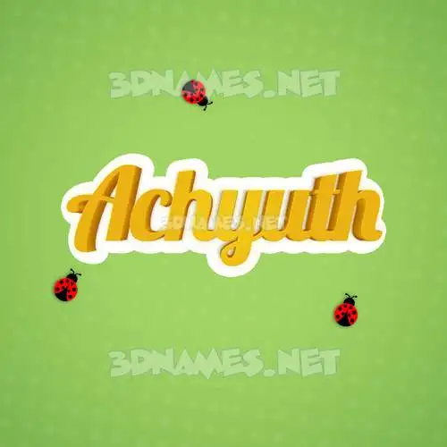 achyuth in Ladybugs style - 3D name wallpaper