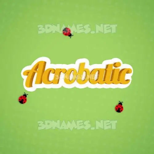 acrobatic in Ladybugs style - 3D name wallpaper