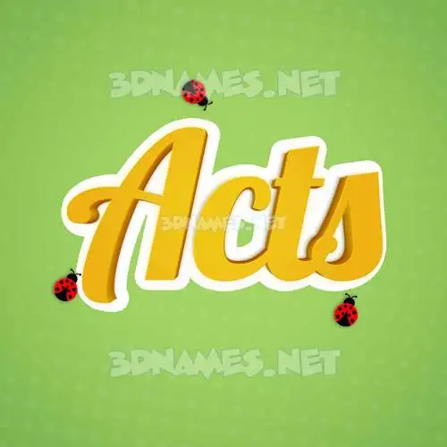 acts in Ladybugs style - 3D name wallpaper