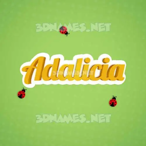 adalicia in Ladybugs style - 3D name wallpaper