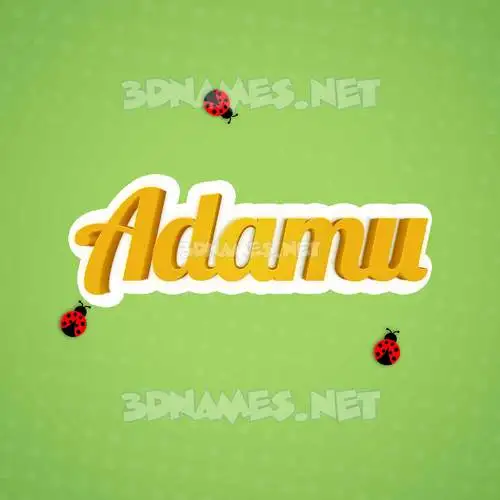 adamu in Ladybugs style - 3D name wallpaper
