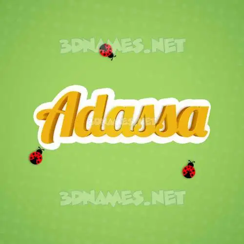 adassa in Ladybugs style - 3D name wallpaper