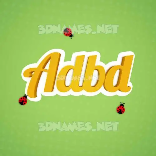 adbd in Ladybugs style - 3D name wallpaper adbd in Ladybugs style - 3D name wallpaper