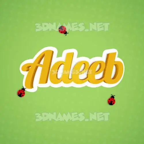 adeeb in Ladybugs style - 3D name wallpaper adeeb in Ladybugs style - 3D name wallpaper
